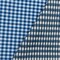 Blue-White-Gray Famous Maker Grid Gingham Double Woven Activewear Fabric By the Yard